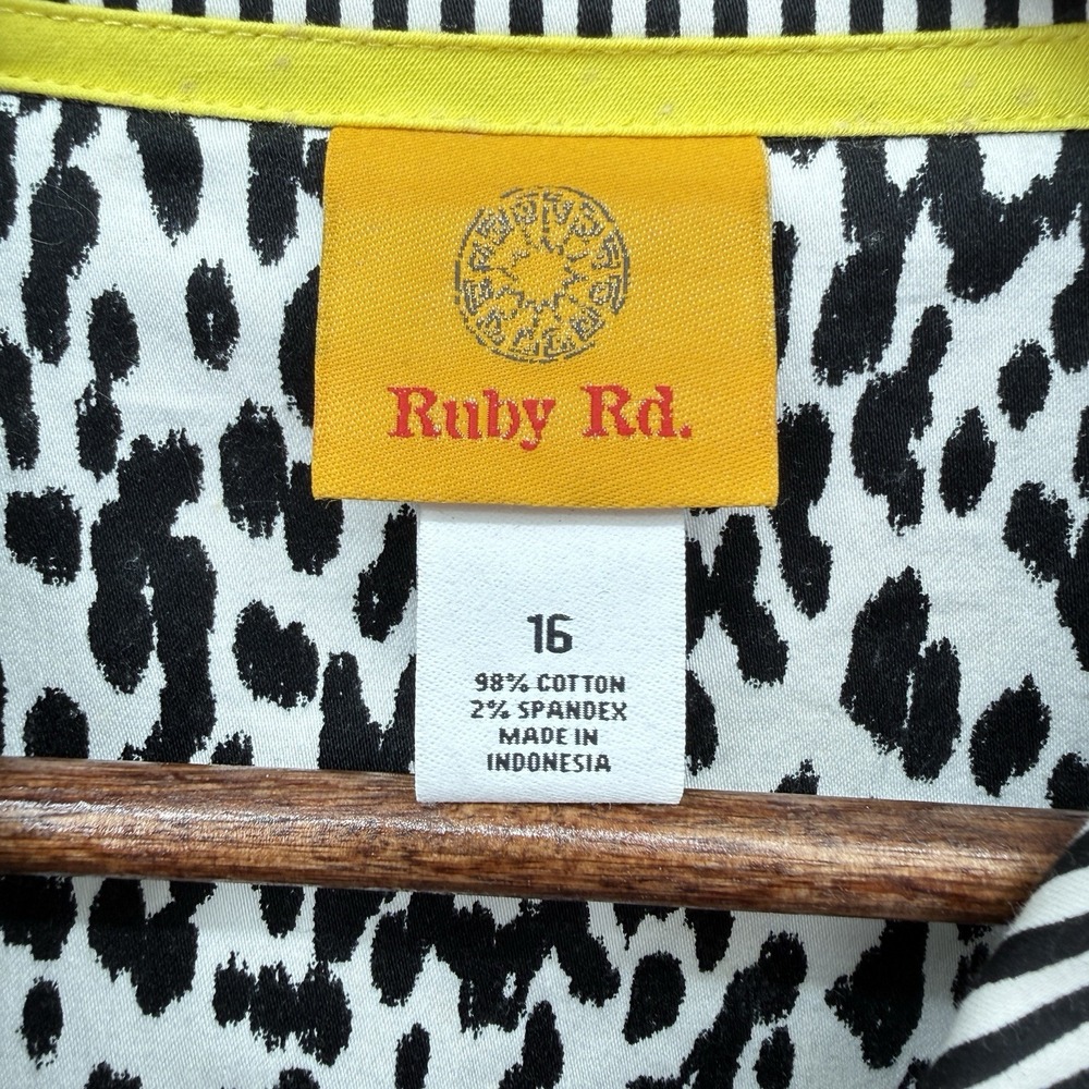 Ruby Rd Leopard Print Zip Front Jacket Women's 16 NWT Animal Print Stretch - Picture 3 of 11